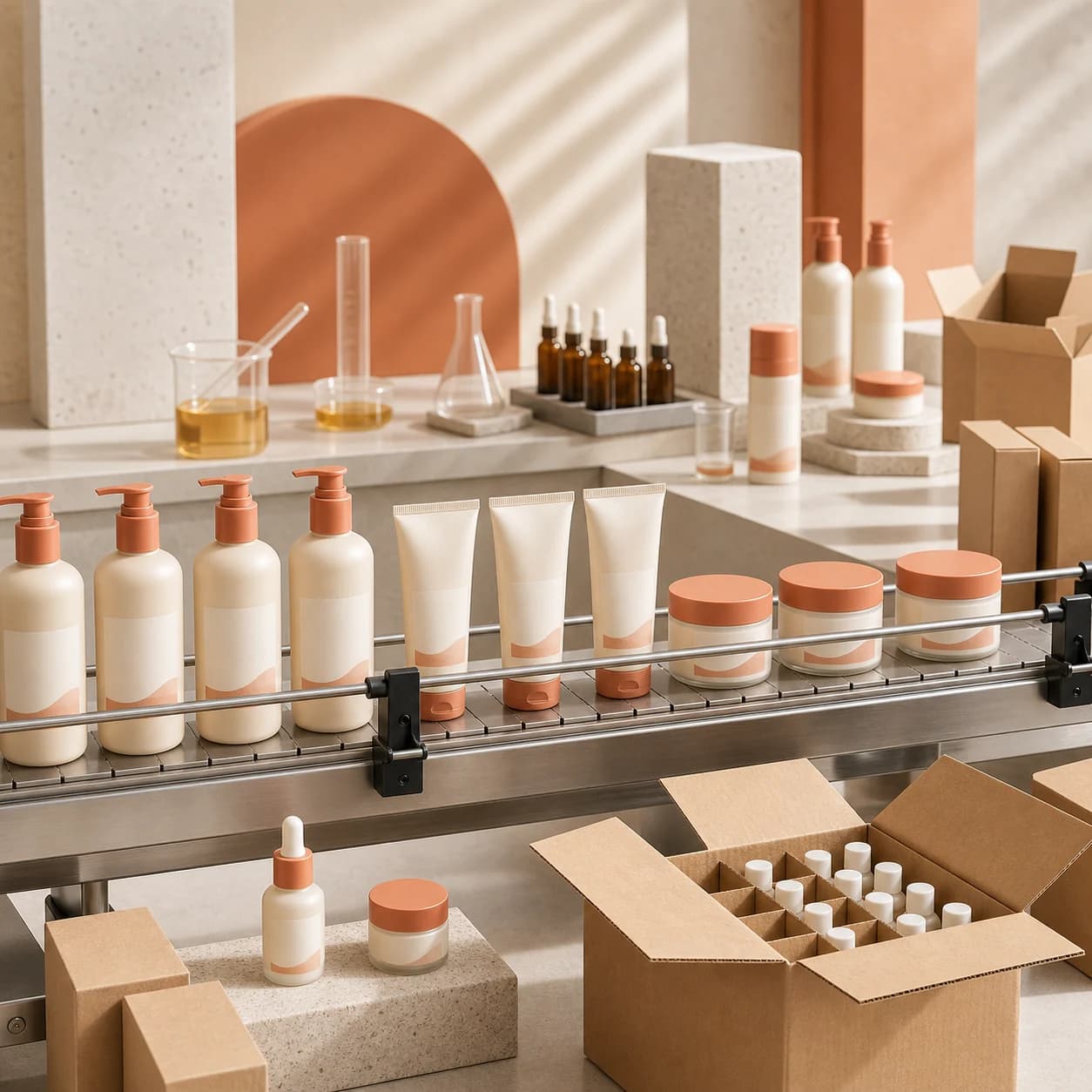 Fabricacion de cosmeticos a terceros con empaque y acondicionamiento